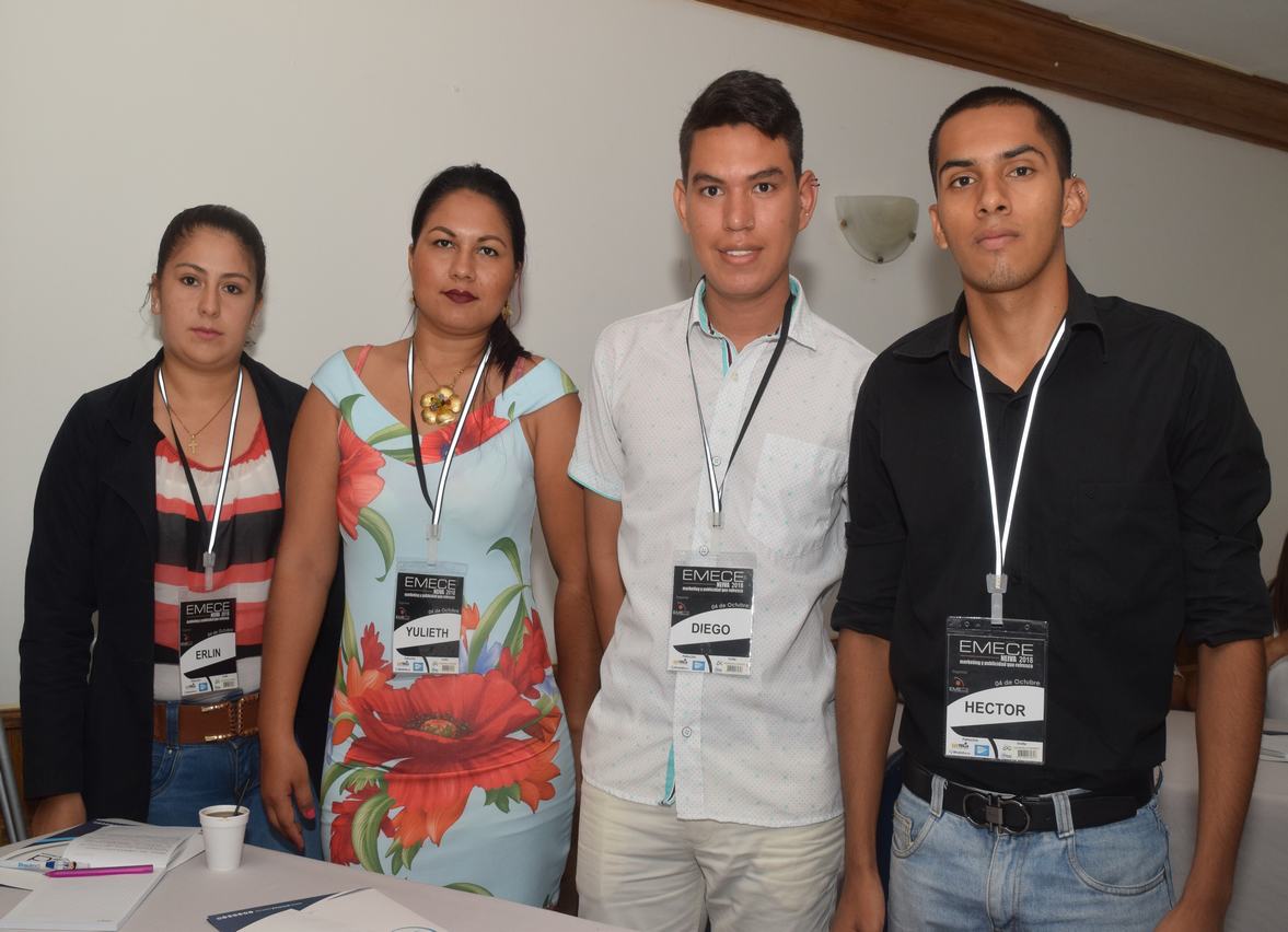 Yurany Rodríguez, Julieth Paola Espinosa, Diego Lasso y Héctor Camargo.